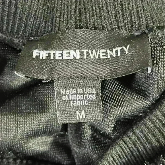 FifteenTwenty Black Fuzzy Soft Sweater Size Medium - Picture 7 of 8